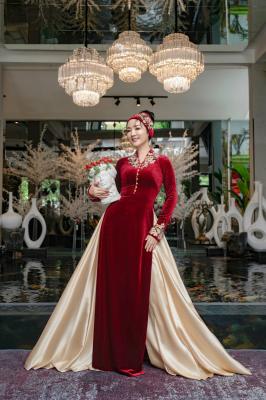 Áo dài nhung - Mẫu 02Áo dài nhung 13
