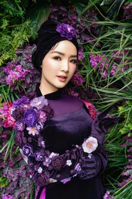 Áo dài nhung - Mẫu 03
