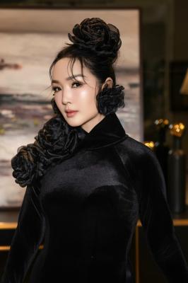 Áo dài nhung - Mẫu 06
